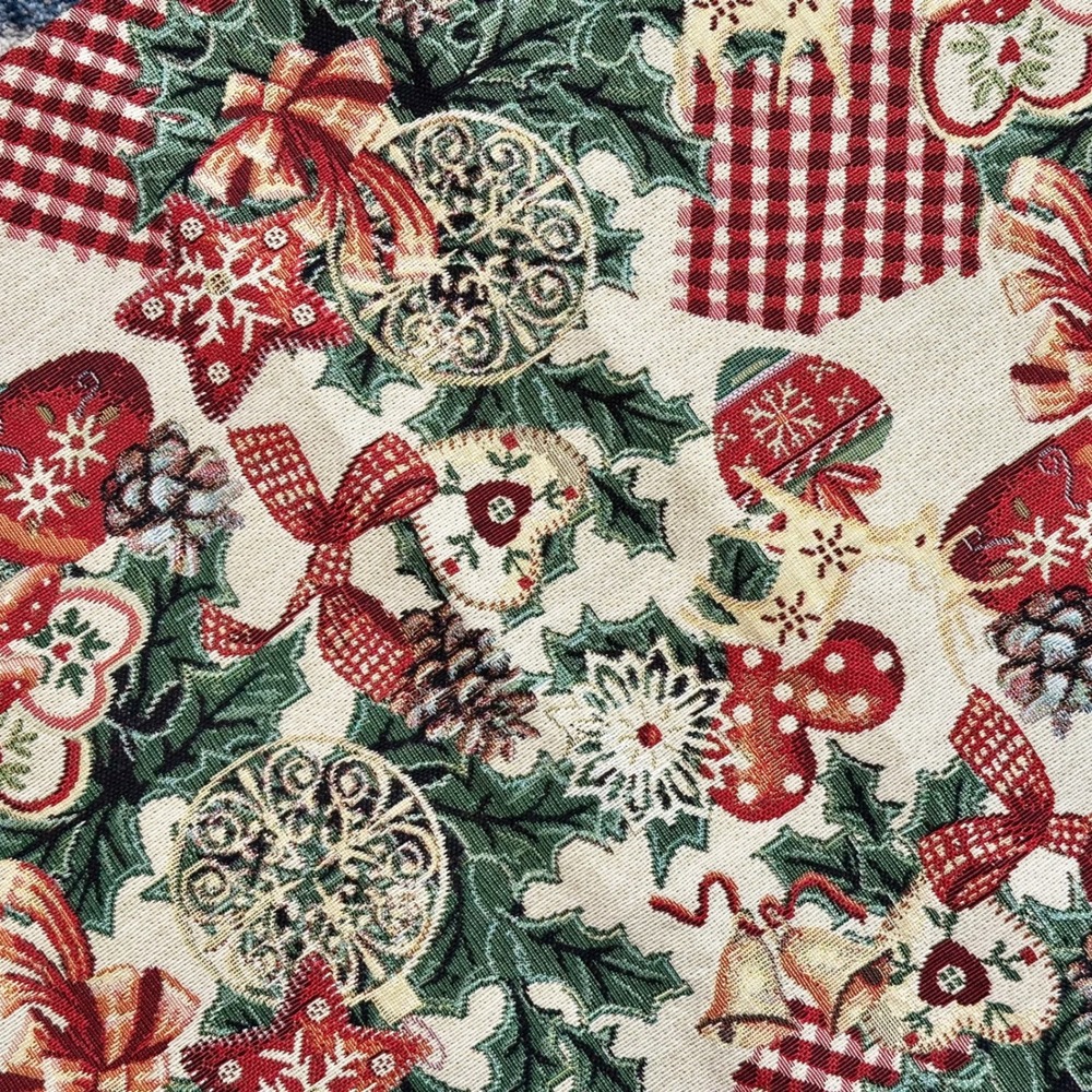 Armin & Marion Home Christmas Table Runner Holly Bells Made in Germany 77" - Picture 5 of 8